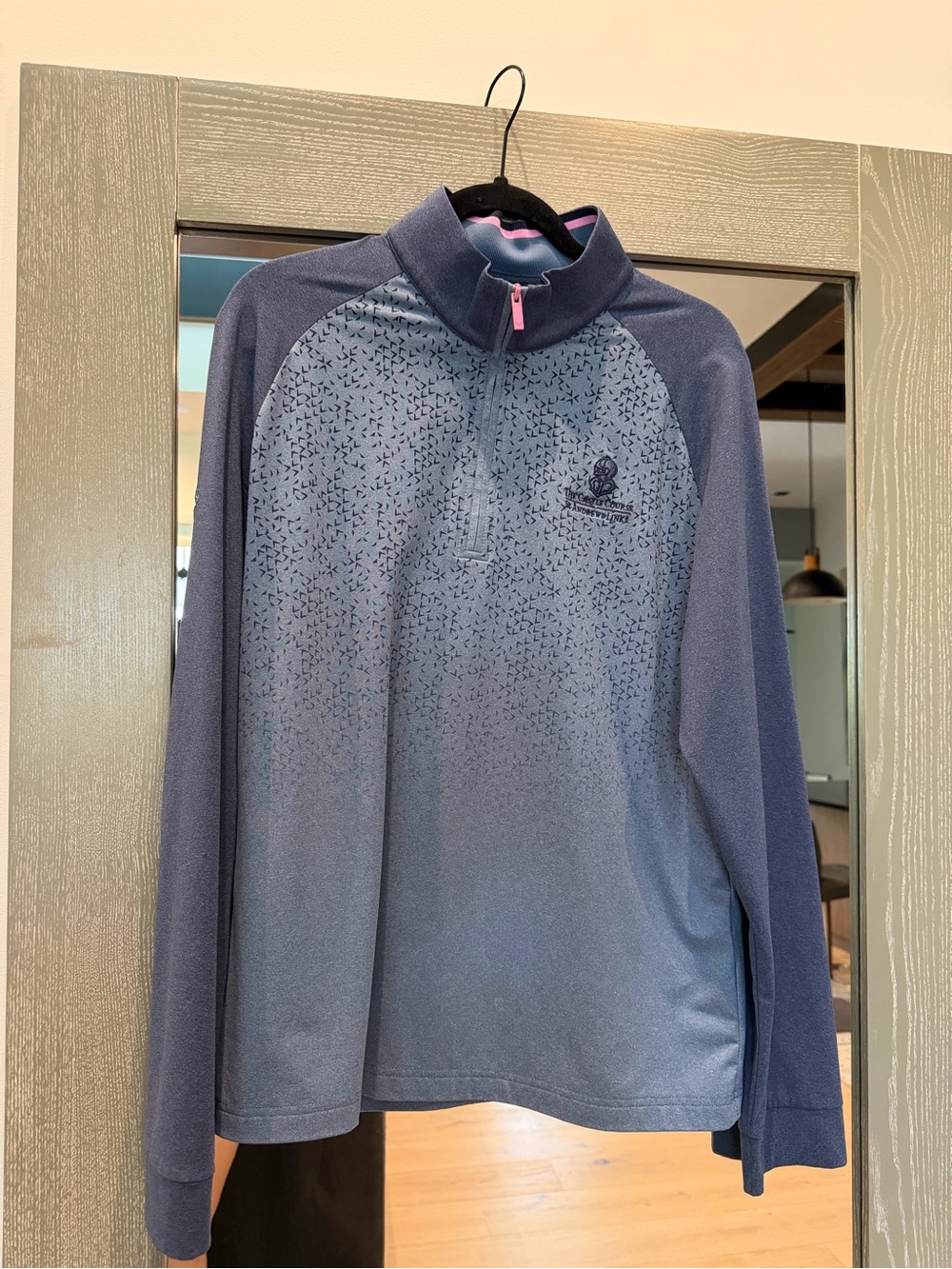 Callaway | Saint Andrew’s The Castle Course Men's Blue Pink 1/4 Zip Pullover M L